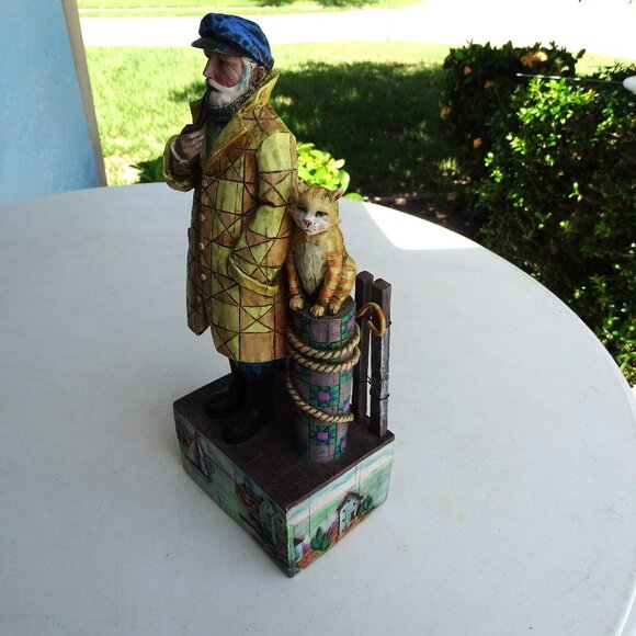 Jim Shore Shorelights Old Salt Evening Star‎ Sea Captain Cat Figurine 118741 - Picture 3 of 8